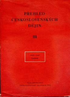 Přehled československých dějin 1918 - 1945 - III.