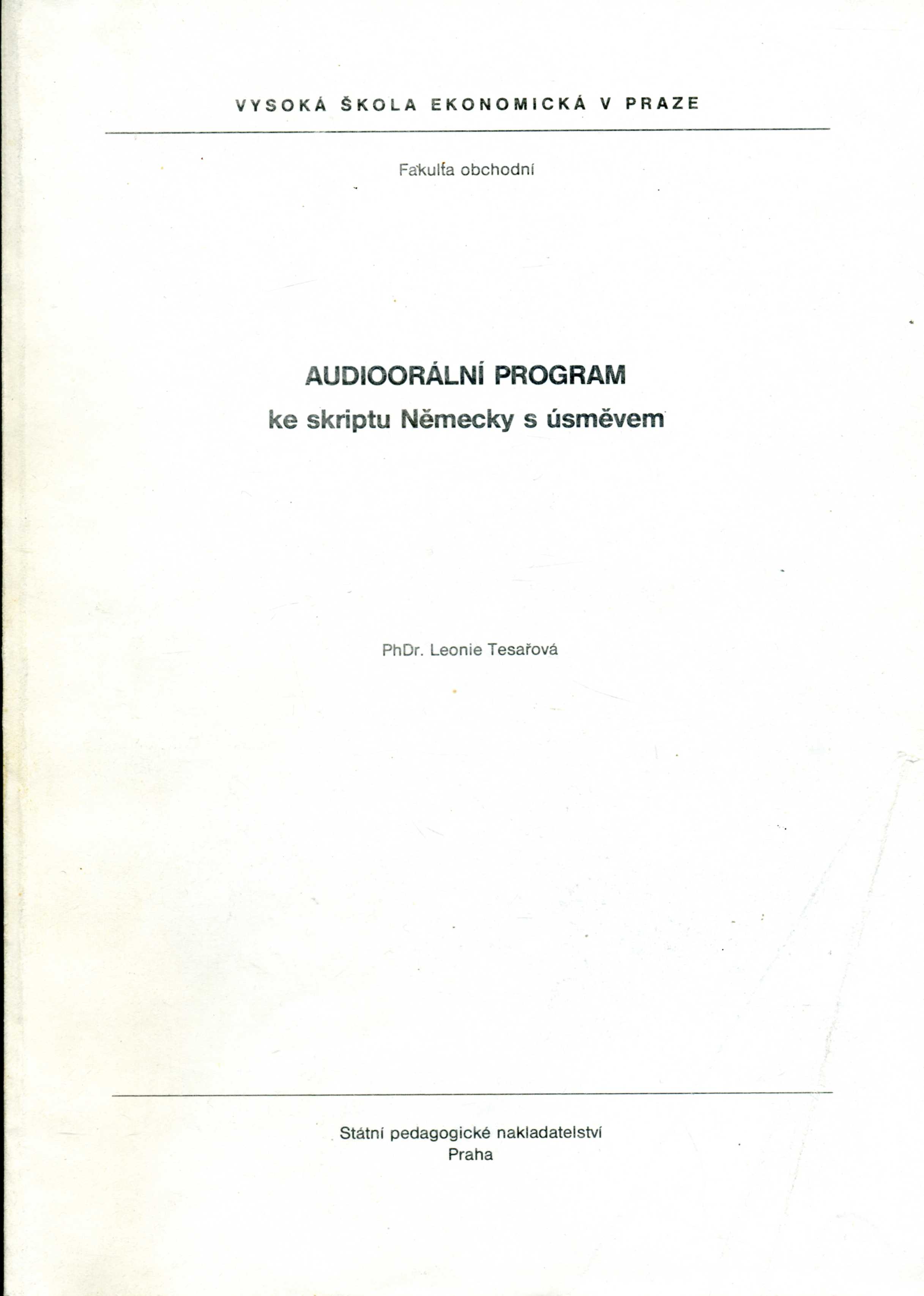 Audioorální program ke skriptu Německy s úsměvem