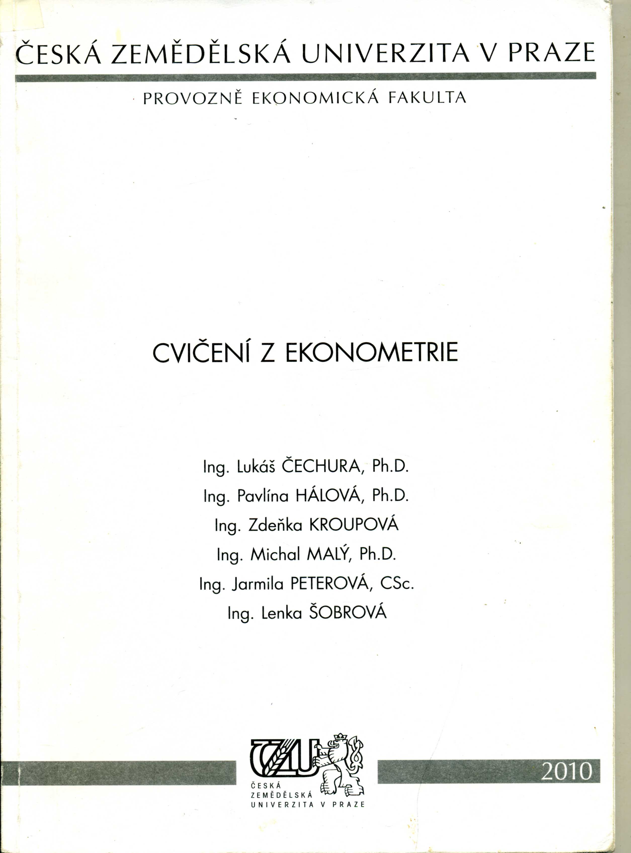 Cvičení z ekonometrie