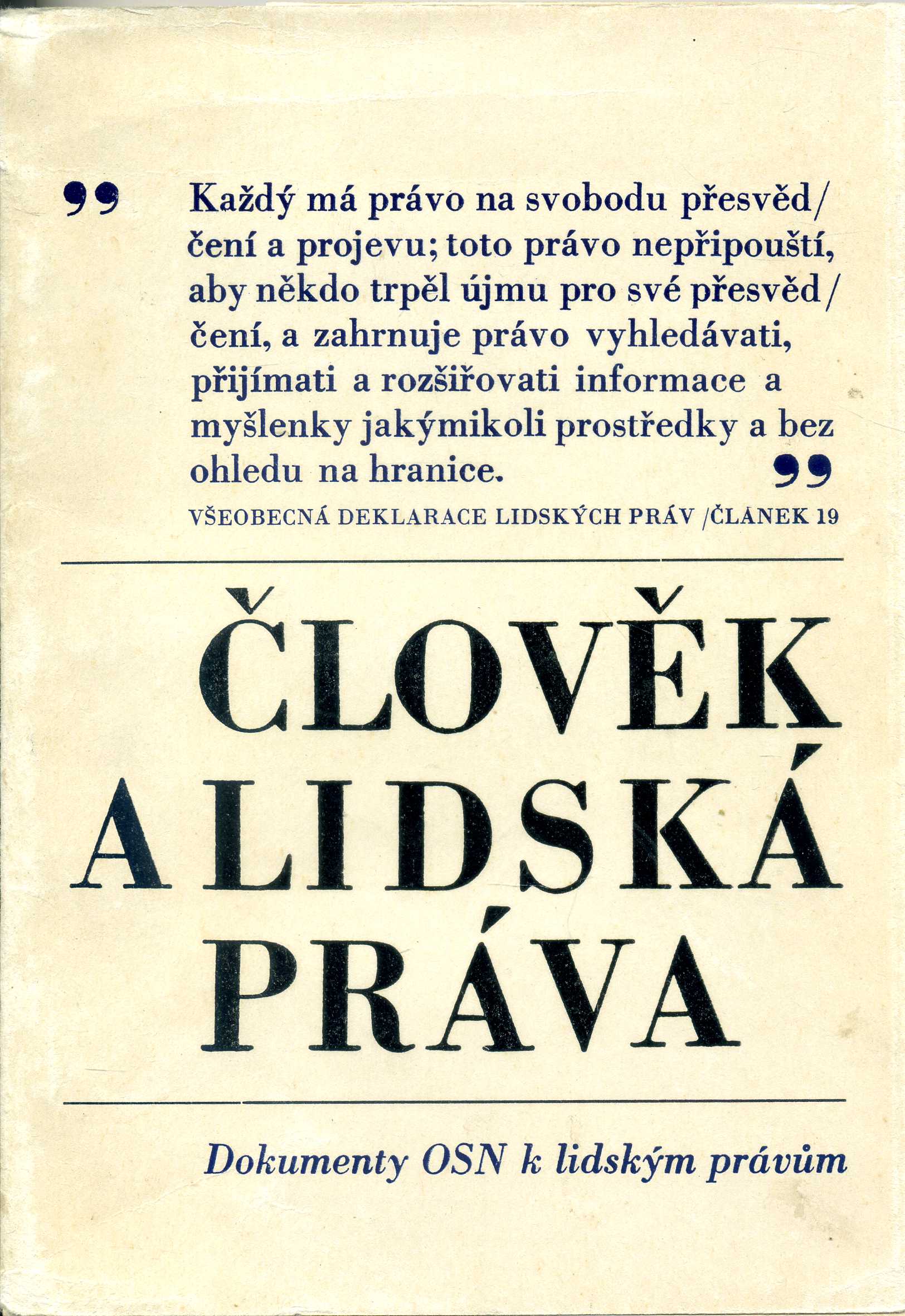 Člověk a lidská práva