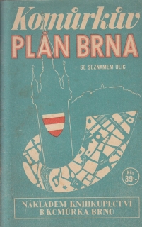 Komůrkův plán Brna + mapa