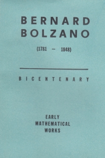 Bernard Bolzano (1781 - 1848) - Německy, Anglicky